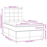 vidaXL Sommier à lattes de lit matelas et LED marron foncé 120x190 cm