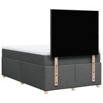 vidaXL Sommier à lattes de lit avec matelas gris foncé 120x190cm tissu