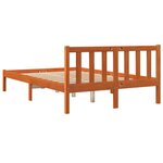 vidaXL Cadre de lit sans matelas cire marron 120x190cm bois pin massif