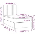 vidaXL Sommier à lattes de lit avec matelas Marron foncé 100x200 cm