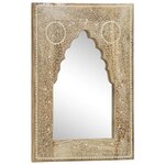 vidaXL Miroir peint à la main 40x55 cm Bois de manguier solide