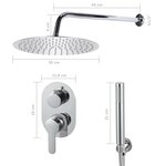 vidaXL Système de douche Acier inoxydable 201 Argenté