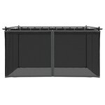 vidaXL Tonnelle avec parois en filet anthracite 4x3 m acier