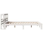 vidaXL Cadre de lit avec tête de lit sans matelas blanc 160x200 cm