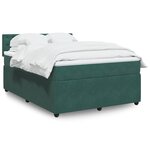 vidaXL Sommier à lattes de lit et matelas Vert foncé 140x200cm Velours
