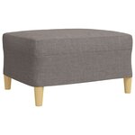 vidaXL Ensemble de canapés 3 Pièces avec repose-pied taupe tissu