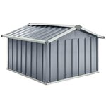 vidaXL Abri pour robot de jardin 92x97x63 cm Acier galvanisé Gris