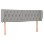 vidaXL Tête de lit avec oreilles Gris clair 163x23x78/88 cm Tissu