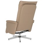 vidaXL Fauteuil inclinable avec repose-pieds cappuccino similicuir