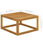 Salon de jardin meuble d'extérieur ensemble de mobilier 12 pièces avec coussin crème bois d'acacia solide 02_0015531