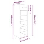 vidaXL Armoire à chaussures Blanc 30x35x105 cm Bois d'ingénierie