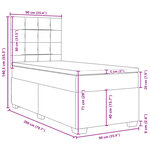 vidaXL Sommier à lattes de lit et matelas Gris foncé 90x200 cm Velours