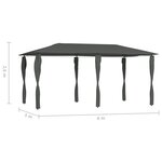vidaXL Belvédère avec revêtement de poteaux 2 98x5 3x2 59 m 160 g/m²