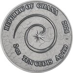 DRAGON Chronicles of Fire 2 Once Argent Monnaie 10 Cedis Ghana 2024