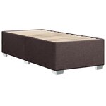 vidaXL Cadre de lit Marron foncé 90x190 cm Tissu