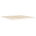 vidaXL Cadre de lit sans matelas blanc 200x200 cm bois massif de pin