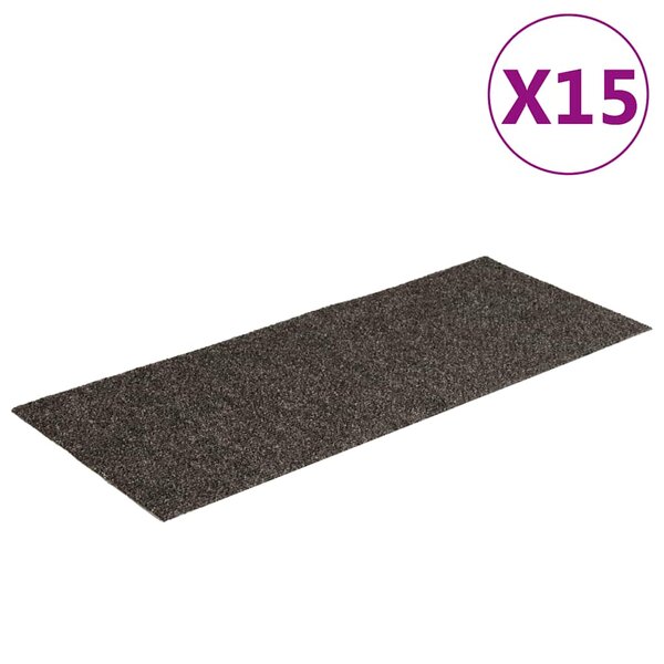 vidaXL Tapis d'escalier autocollants rectangulaire 15 Pièces 60x25 cm
