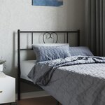 vidaXL Tête de lit métal noir 75 cm