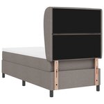 Lit à ressort vidaXL avec matelas en taupe  80x200 cm  tissu