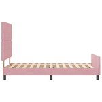Cadre de lit vidaXL Rose 90x200 cm Velours