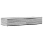 vidaXL Cadre de lit de rangement Gris Sonoma 80x200 cm