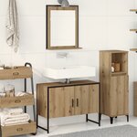 vidaXL Ensemble de meubles de salle de bain 2 pièces en chêne artisanal en bois moteur