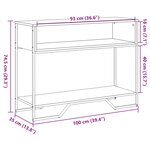 vidaXL Table console chêne fumé 100x35x74 5 cm bois d'ingénierie