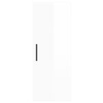 vidaXL Armoire murale blanc brillant 34 5x34x90 cm