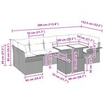vidaXL Ensemble de canapé de jardin de 8 pièces avec coussins gris poly rattan