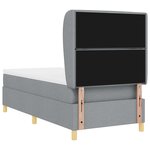 vidaXL Matelas à ressorts Gris clair 90x190 cm Tissu