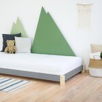 Lit simple TEENY 80 x 180 naturel et gris