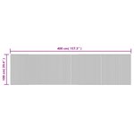 vidaXL Tapis rectangulaire gris 100x400 cm bambou