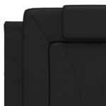 vidaXL Cadre de lit avec tête de lit Noir 140x190 cm Similicuir