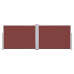 vidaXL Auvent latéral rétractable Marron 120 x 1000 cm