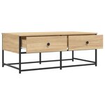 vidaXL Table basse chêne sonoma 100x51x40 cm bois d'ingénierie