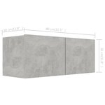 vidaXL Ensemble de meubles TV 6 Pièces Gris béton Bois d'ingénierie