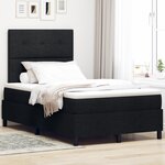 vidaXL Lit box spring avec matelas & LED Noir 120x190 cm Tissu
