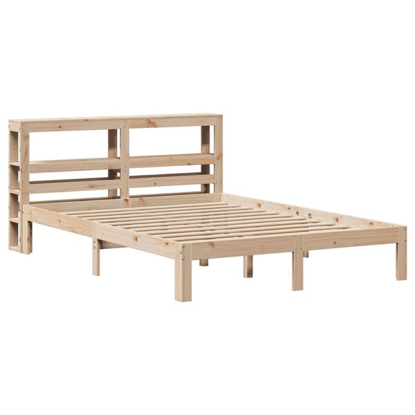 vidaXL Cadre de lit avec tête de lit 150x200 cm bois de pin massif