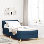 Box Spring Bed bleu vidaXL avec matelas  100x200 cm  en tissu