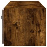 vidaXL Meubles TV muraux et lumières LED 2Pièces chêne fumé 60x35x31 cm
