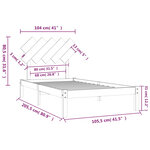 vidaXL Cadre de lit sans matelas marron miel 100x200 cm bois massif