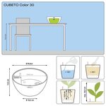 Lechuza jardinière cubeto color 30 all-in-one beige sable 13831