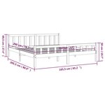 vidaXL Cadre de lit sans matelas noir bois massif 160x200 cm