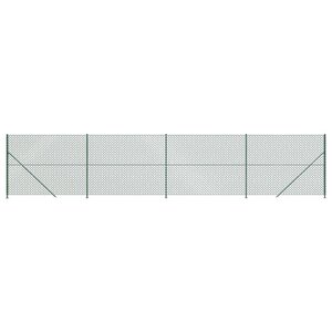vidaXL Clôture à mailles losangées avec bride vert 2 2x10 m