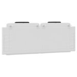 vidaXL Coussin de tête de lit noir et blanc 120 cm similicuir
