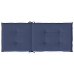 vidaXL Coussins de chaise à dossier haut lot de 4 bleu marine tissu