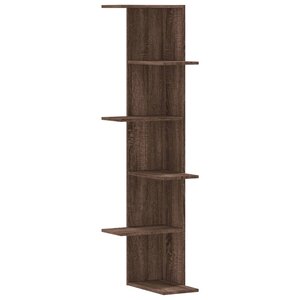vidaXL Étagère d'angle murale chêne marron bois d'ingénierie