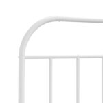 vidaXL Tête de lit métal blanc 100 cm