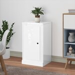vidaXL Buffet blanc brillant 37 5x35 5x67 5 cm bois d'ingénierie