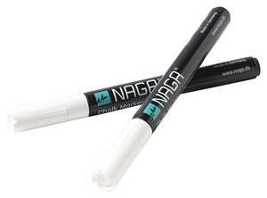 Lot de 2 Marqueurs Craie effaçables à sec Pointe conique 2 mm Blanc NAGA